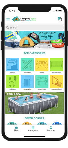 Android application Campingoffers screenshort