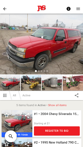 Jones Auction Service Screen 2