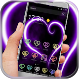 Purple Neon Sweety Heart icon