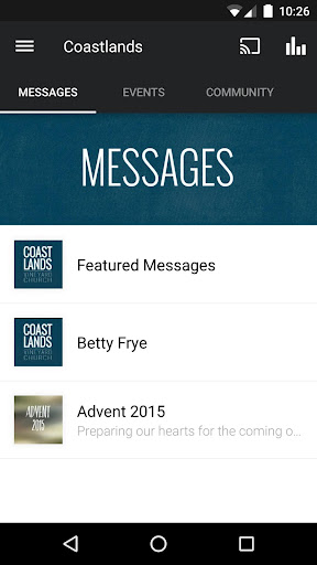 Android application Coastlands Vineyard Church screenshort