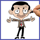 How to draw Mr Bean icon