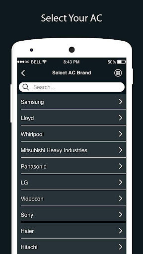 تطبيق جهاز التحكم عن بعد AC برو1