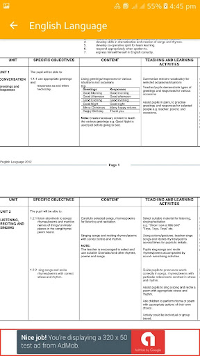 Primary GES Syllabus Ghana Screen 2