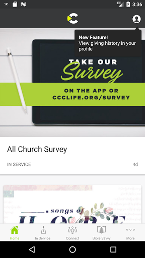 Android application Christ Community screenshort
