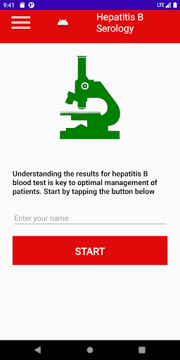 Android application Hepatitis B Serology screenshort