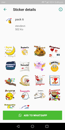 Buongiorno Adesivi e Adesivi Della Buonanotte 2021