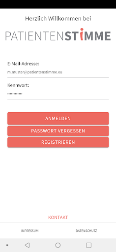 Android application Patientenstimme screenshort