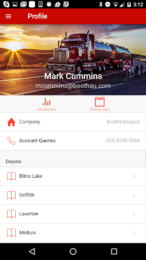 Android application BT Driver screenshort