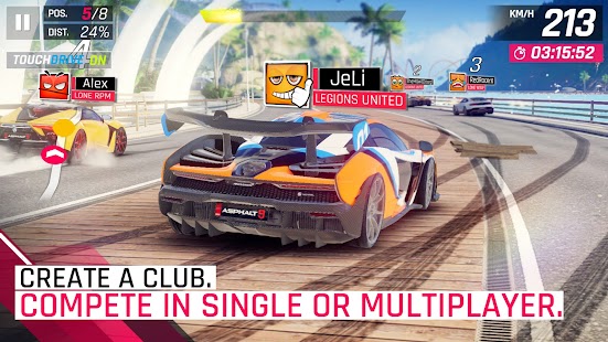 Asphalt 9 : Capture d'écran des légendes