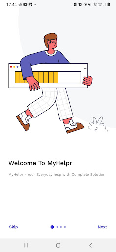 Android application MyHelpr screenshort