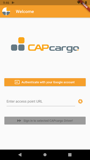 Android application CAPcargo Driver screenshort