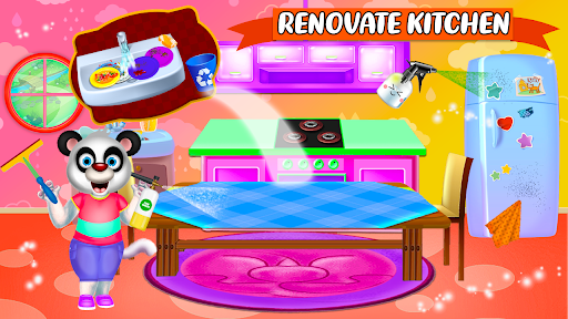 Baby Panda House Cleaning Game Screen 2