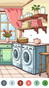 Interior Color by Number Book 4