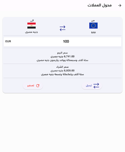 Exchange rates in Egypt 23