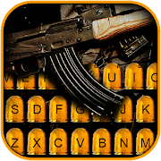 SMG Gun Bullets Keyboard Background