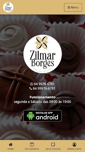 Android application Zilmar Borges Doceria Gourmet screenshort