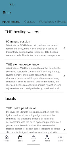 Screenshot of THE pearl spa