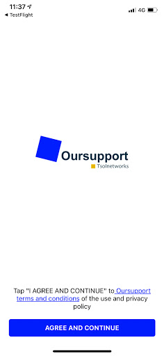 Android application OurSupport screenshort