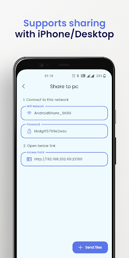 File Share App | File Transfer Screen 3