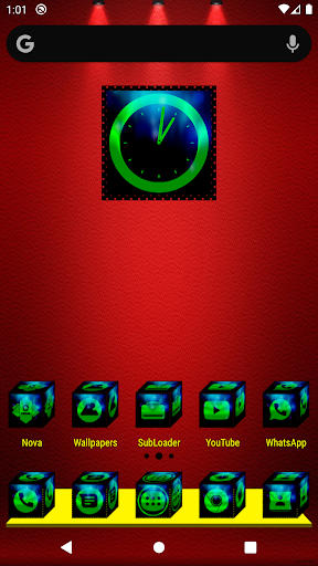 Android application 3D Green Icon Pack screenshort