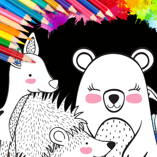 coloring game:learn color logo