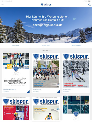 Android application skispur screenshort