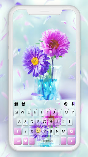 Android application Bright Flower Keyboard Backgro screenshort