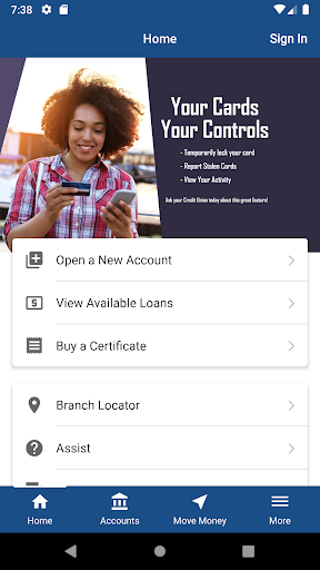 Android application VCCEFCU Mobile screenshort