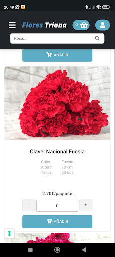 Android application Flores Triana screenshort