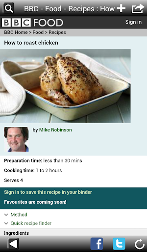 Recipe Search for Android Screen 3