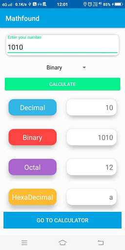 Android application MathFound screenshort