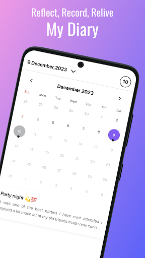 Android application My Diary - Forever Memories screenshort