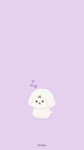 Android application 카카오톡 테마 - 베이비 푸들 푸딩_보라 (카톡테마) screenshort