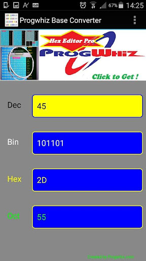 Hex Base Converter Screen 2