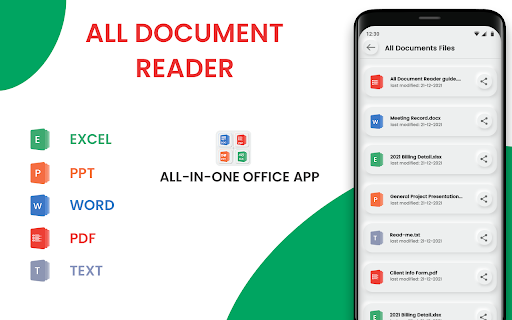 Android application All Document Reader and Viewer screenshort