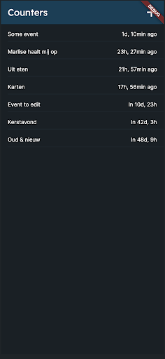 TimeTill Screen 2