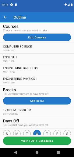 ScheduleLab Screen 2