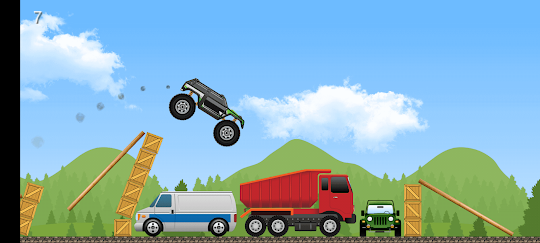 Monster Truck Racing Hill Game