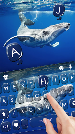 Ocean Whale Keyboard Backgroun Screen 2