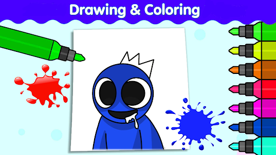 desenhos para colorir azul babao