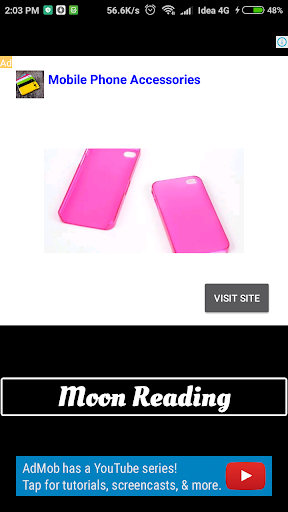 Android application Moon Tarot Card Reading screenshort