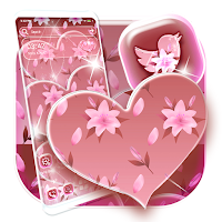 Pink Flower Heart Theme