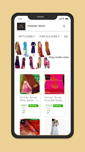 Android application Ponmani Trends screenshort