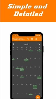 Universal Calendar preview screenshot