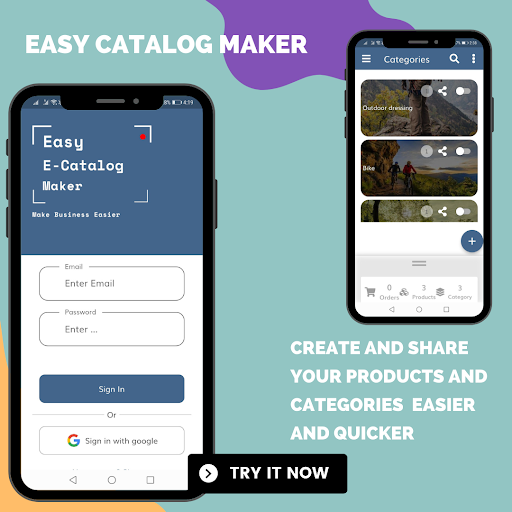 Android application Online Catalog Maker screenshort
