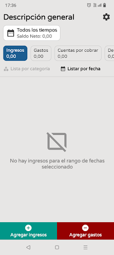 Vista previa de la aplicación