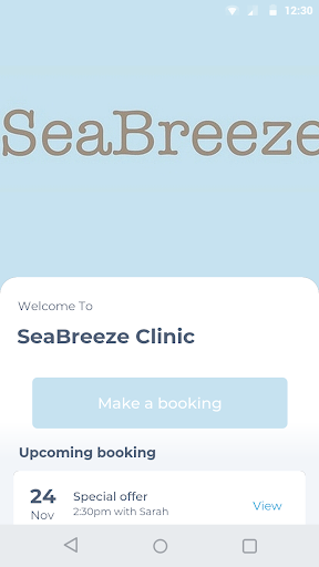 Android application SeaBreeze Clinic screenshort