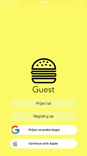 Android application Guest screenshort