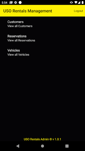 USO Rentals Management Screen 2
