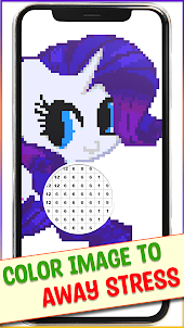 Pony Pixel Art Coloring Book